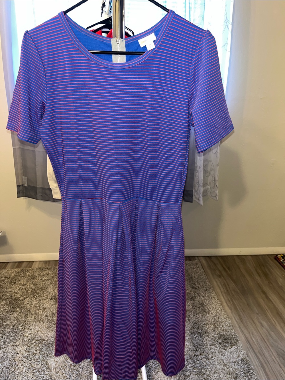 LulaRoe Like New Striped Dress Sz M